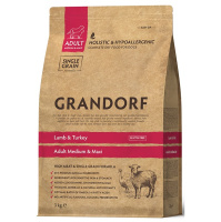 Grandorf Dog Lamb&Turkey Medium&Maxi Сухой корм для взрослых собак средних и крупных пород, Ягненок и ндейка